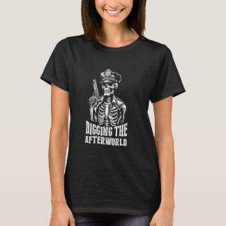 Polizist Skeleton Law Enforcement - Thin Blue Line T-Shirt