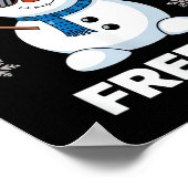 Polizist Snowman Freeze Weihnachts-Party Weihnacht Poster (Ecke)