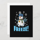 Polizist Snowman, hässliche Weihnachten für Männer Einladung (Vorne/Hinten)