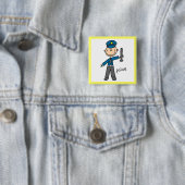 Polizist Stickfigur Button (Beispiel)