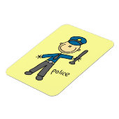 Polizist Stickfigur Magnet (Linke Seite)
