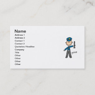 Polizist Stickfigur Visitenkarte