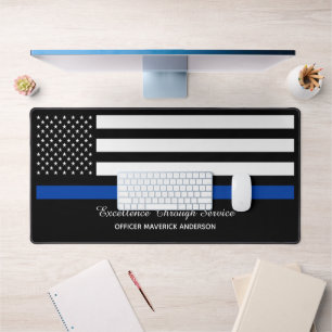 Polizist Thin Blue Line Schreibtischunterlage