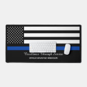 Polizist Thin Blue Line Schreibtischunterlage (Tastatur & Maus)