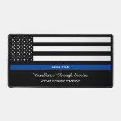 Polizist Thin Blue Line Schreibtischunterlage (Vorderseite)