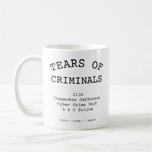 Polizist Tränen von Kriminellen jeden Ranges Kaffeetasse