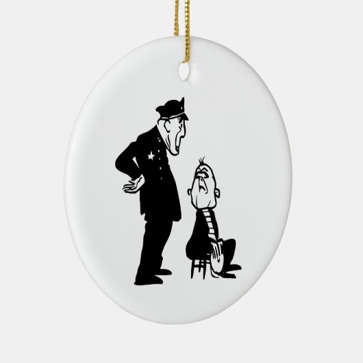 Polizist und Einbrecher Keramik Ornament (Rechts)