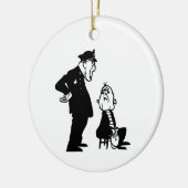 Polizist und Einbrecher Keramik Ornament (Links)