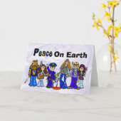 Polizist und Hippies Weihnachtskarte Karte (Gelbe Blume)