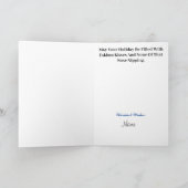 Polizist und Jack Frost Funny Weihnachtskarte Karte (Innenseite)