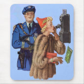 Polizist und reiche Dame verhafteten in den 30er J Mousepad (Vorne)