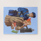 Polizist und reiche Dame verhafteten in den 30er J Puzzle (Horizontal)
