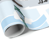 Polizist und schwarze Katze Geschenkpapier (Rolleneckpunkt)