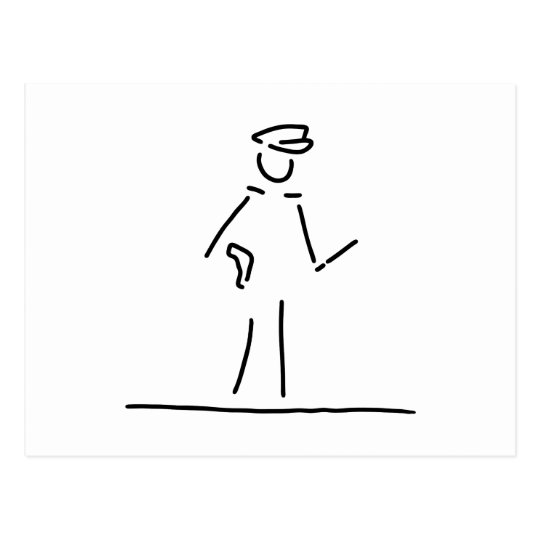 polizist uniform polizei postkarte