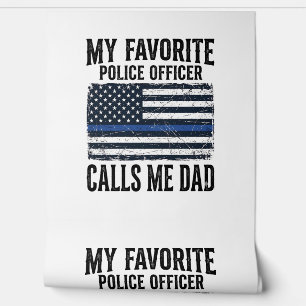 Polizist Vater Thin Blue Line Vintage Vector D Tapete