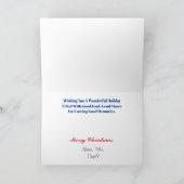 Polizist Weihnachtskarte des Goldenen Dreiecks Karte (Innenseite)