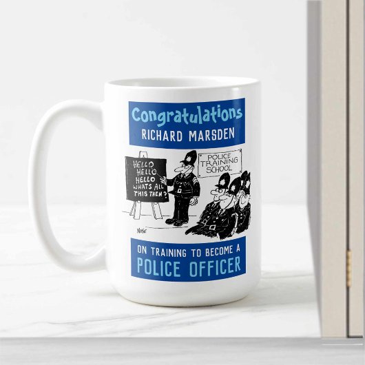 Polizist werden kaffeetasse