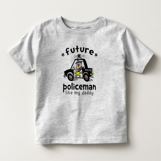 Polizist wie Daddy Kleinkind T-shirt (Vorderseite)