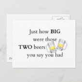 Polizist-Witz, wie groß. Postkarte (Vorne/Hinten)