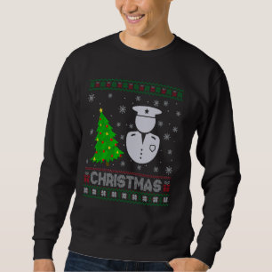 Polizist Xmas Tree Lighting Ugly Weihnachten Schwe Sweatshirt