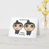 Polizisten Doppeltrouble Happy Birthday Card Karte (Gelbe Blume)