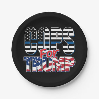 Polizisten für Trump - Trump 2020 Pappteller