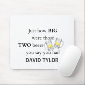 Polizisten Joke, wie groß. Mousepad (Mit Mouse)