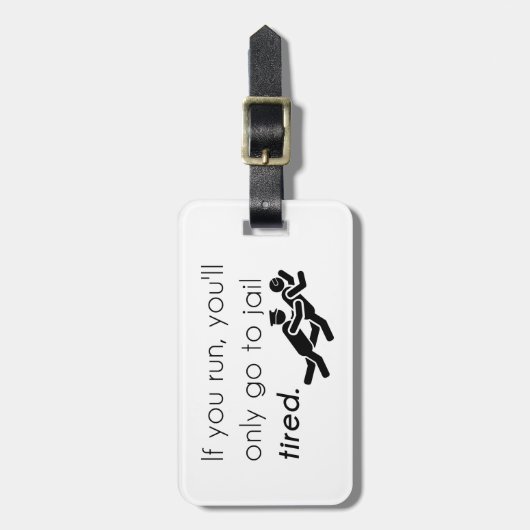 Polizisten Jokes Gepäckanhänger (Vorderseite vertikal)