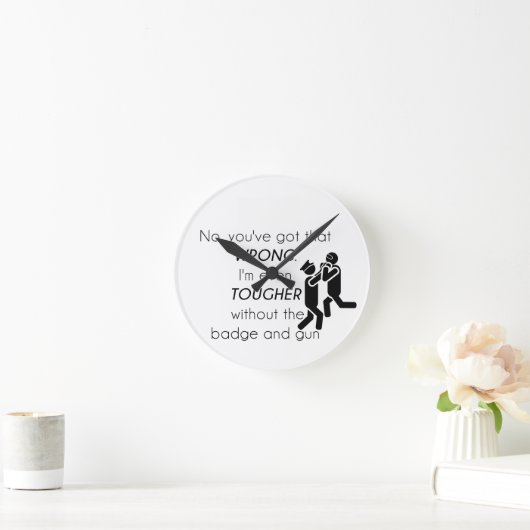 Polizisten Jokes-Geschenke Runde Wanduhr (Zuhause)