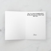 Polizisten K-9 Hunde Silhouette Weihnachtskarte Karte (Innenseite)