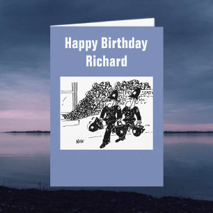 Polizisten kümmern sich um einen Brand auf der Pol Karte