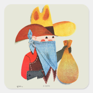 Polizisten und Räuber Quadratischer Aufkleber