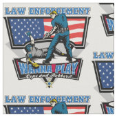 Polizisten und Räuber Stoff (Nahaufnahme)