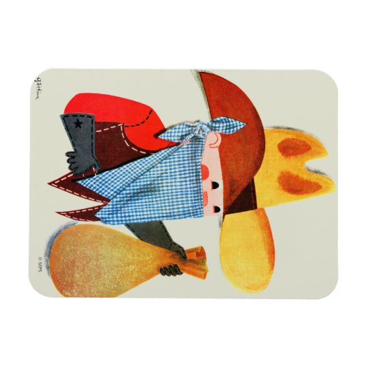 Polizisten und Robber Magnet (Horizontal)