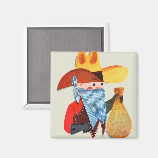 Polizisten und Robber Magnet (Vorderseite/Rückseite)