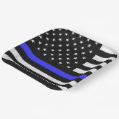 Polizistenflagge Pappteller (Gewinkelt)