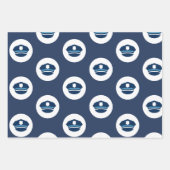 Polizistenmütze Geschenkpapier Set (Vorderseite 2)