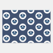 Polizistenmütze Geschenkpapier Set (Vorderseite)