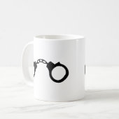 Polizisthandschellen Kaffeetasse (Vorderseite Links)