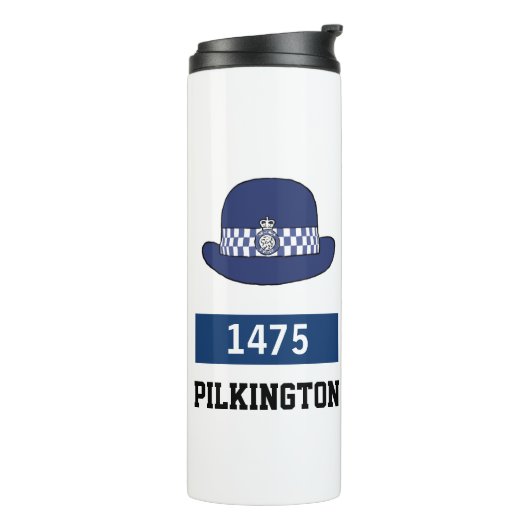 Polizistin Gift. UK Police Officer WPC Hat Thermosbecher (Nach links gedreht)