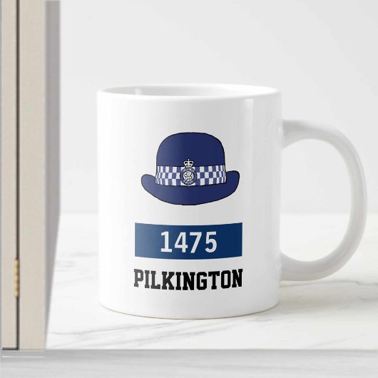 Polizistin Gift. UK Police WPC Hat Jumbo-Tasse