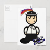 Polizistin (mit Logos) Postkarte (Vorne/Hinten)