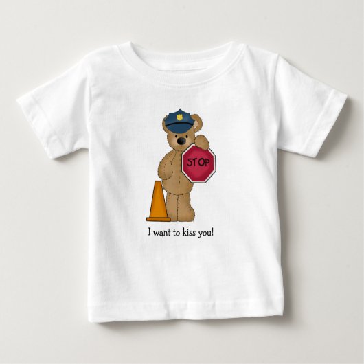 Polizistteddy-Bärn-T - Shirt (Vorderseite)