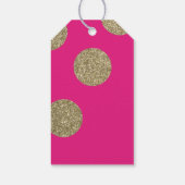 Polk a Dot Gold Glitzer | Geschenkanhänger (Rückseite)