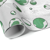 Polk Dot Kuh Grün und Weiß Geschenkpapier (Rolleneckpunkt)
