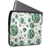 Polk Dot Kuh Grün und Weiß Laptopschutzhülle (Vorne Rechts)