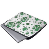 Polk Dot Kuh Grün und Weiß Laptopschutzhülle (Vorne Knopf)