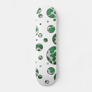 Polk Dot Kuh Grün und Weiß Skateboard