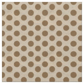 Polk Dots Brown auf Tan Fabric Stoff (Nahaufnahme)
