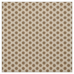 Polk Dots Brown auf Tan Fabric Stoff